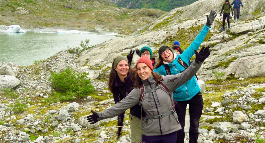 Groepsfoto optionele gletsjerhike